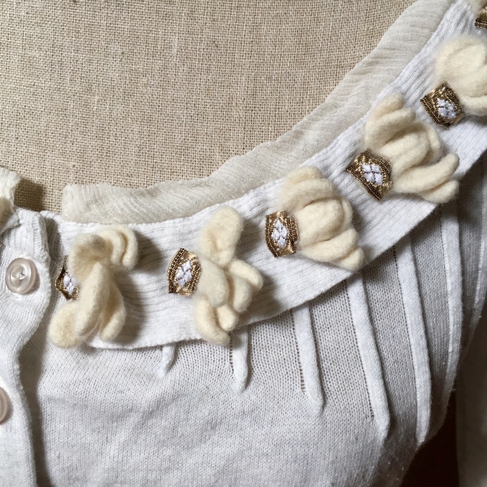 ANTHRO Field Flower Ribbon Cardigan - Picture 3 of 7